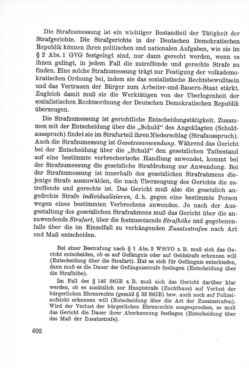 Lehrbuch des Strafrechts der Deutschen Demokratischen Republik (DDR), Allgemeiner Teil 1957, Seite 602 (Lb. Strafr. DDR AT 1957, S. 602)
