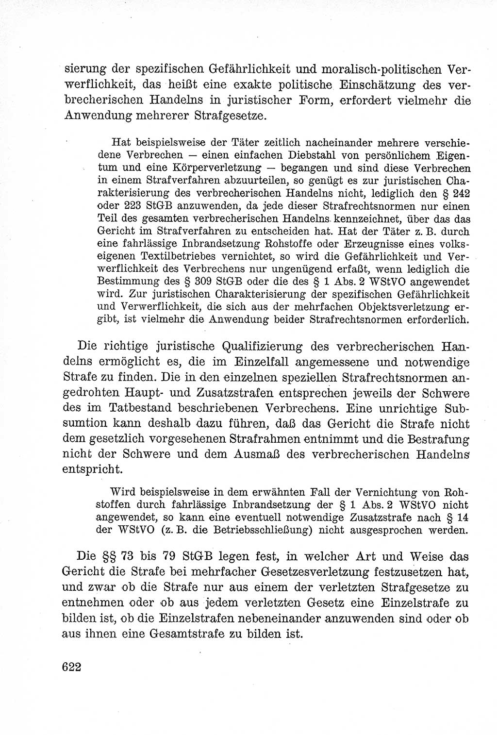 Lehrbuch des Strafrechts der Deutschen Demokratischen Republik (DDR), Allgemeiner Teil 1957, Seite 622 (Lb. Strafr. DDR AT 1957, S. 622)
