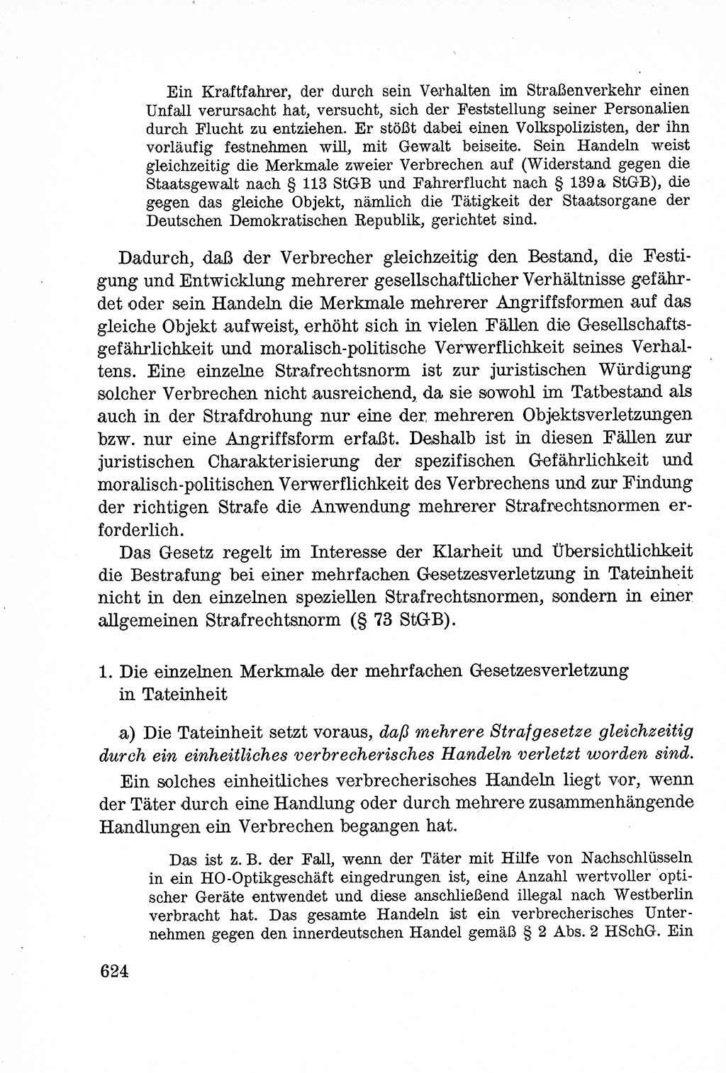 Lehrbuch des Strafrechts der Deutschen Demokratischen Republik (DDR), Allgemeiner Teil 1957, Seite 624 (Lb. Strafr. DDR AT 1957, S. 624)