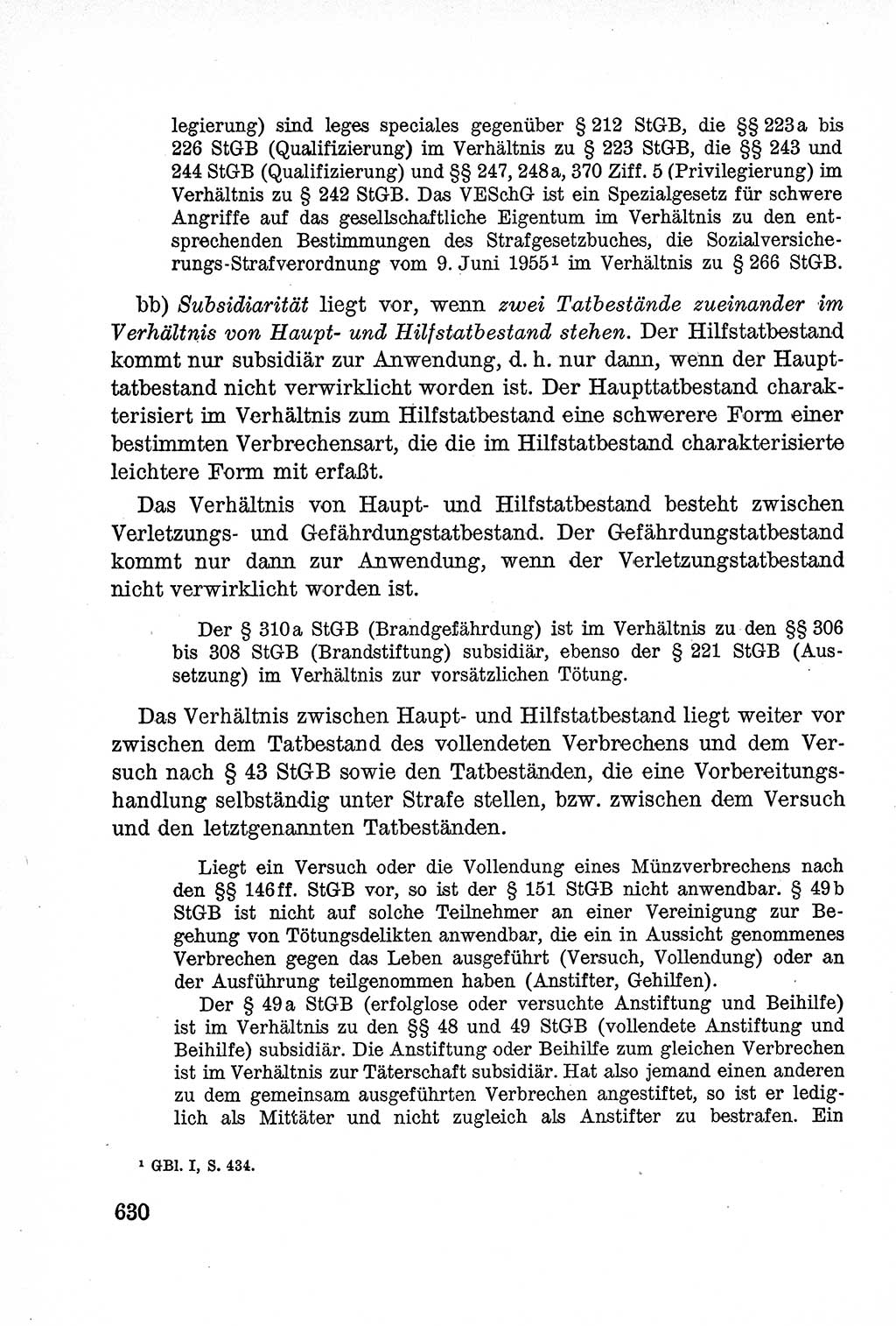 Lehrbuch des Strafrechts der Deutschen Demokratischen Republik (DDR), Allgemeiner Teil 1957, Seite 630 (Lb. Strafr. DDR AT 1957, S. 630)