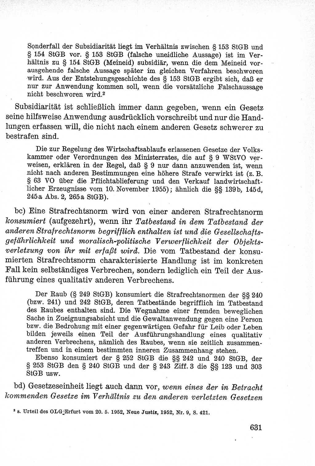 Lehrbuch des Strafrechts der Deutschen Demokratischen Republik (DDR), Allgemeiner Teil 1957, Seite 631 (Lb. Strafr. DDR AT 1957, S. 631)