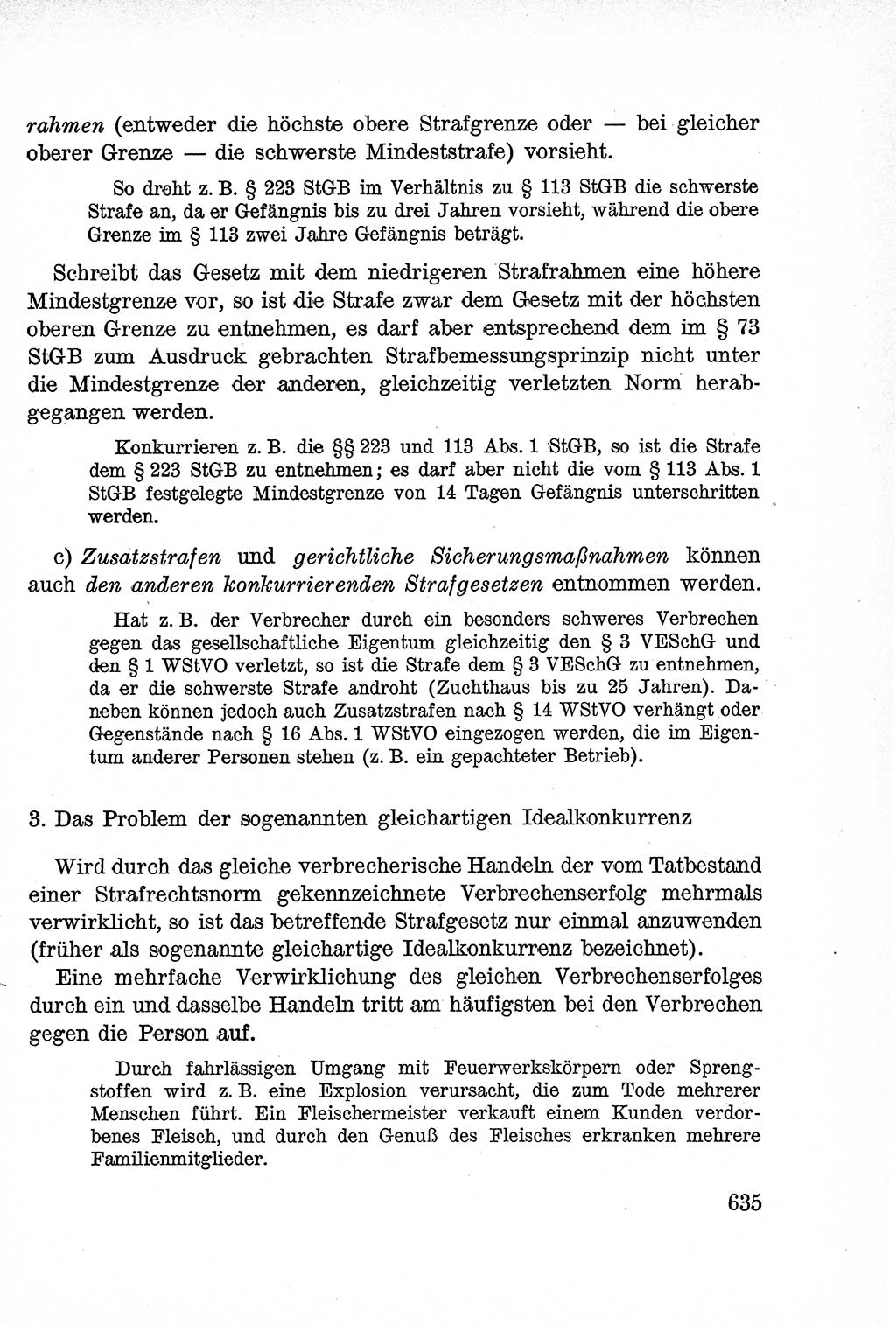 Lehrbuch des Strafrechts der Deutschen Demokratischen Republik (DDR), Allgemeiner Teil 1957, Seite 635 (Lb. Strafr. DDR AT 1957, S. 635)