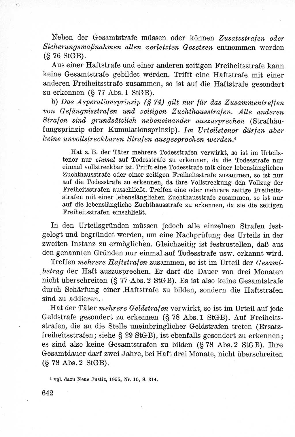 Lehrbuch des Strafrechts der Deutschen Demokratischen Republik (DDR), Allgemeiner Teil 1957, Seite 642 (Lb. Strafr. DDR AT 1957, S. 642)