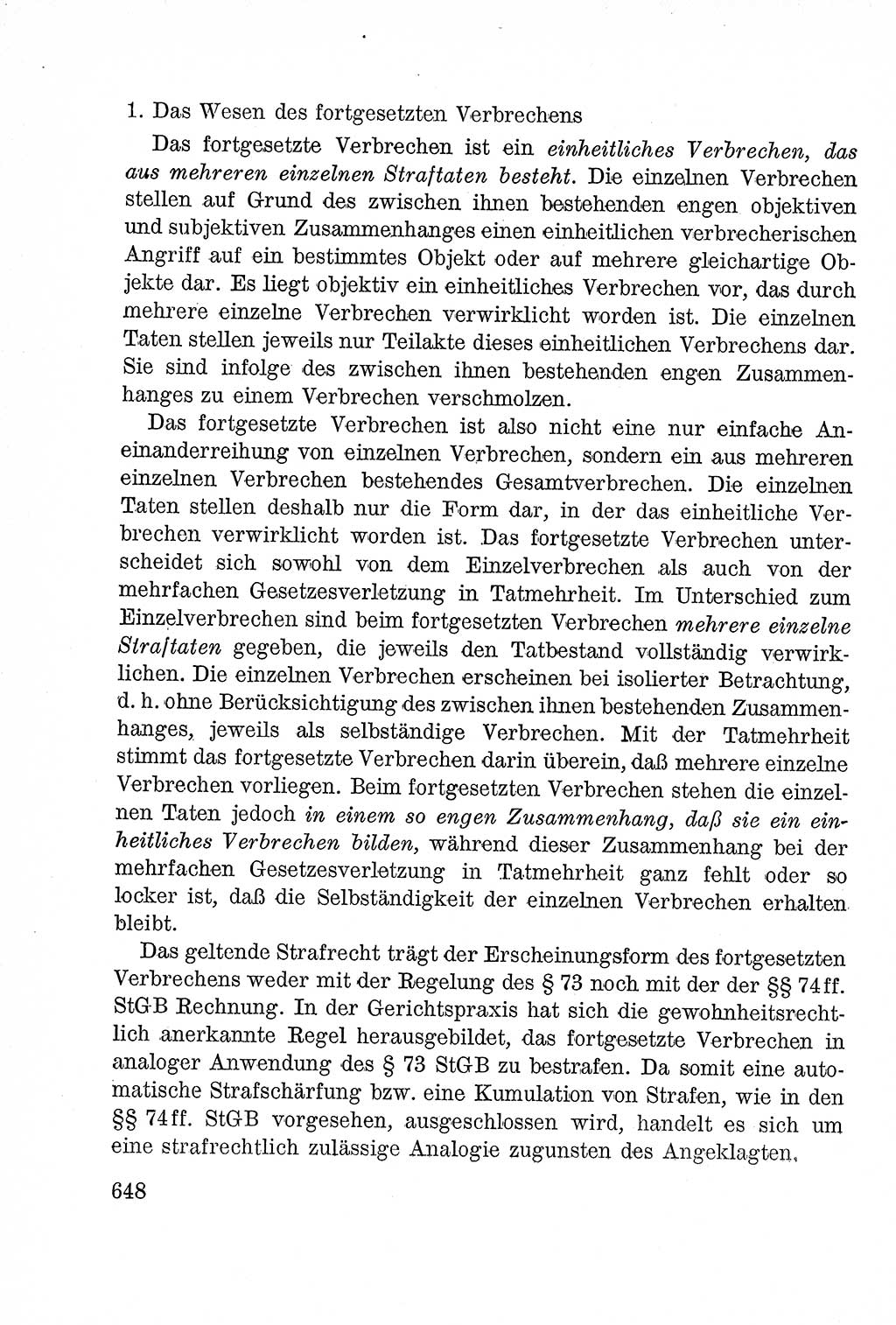 Lehrbuch des Strafrechts der Deutschen Demokratischen Republik (DDR), Allgemeiner Teil 1957, Seite 648 (Lb. Strafr. DDR AT 1957, S. 648)