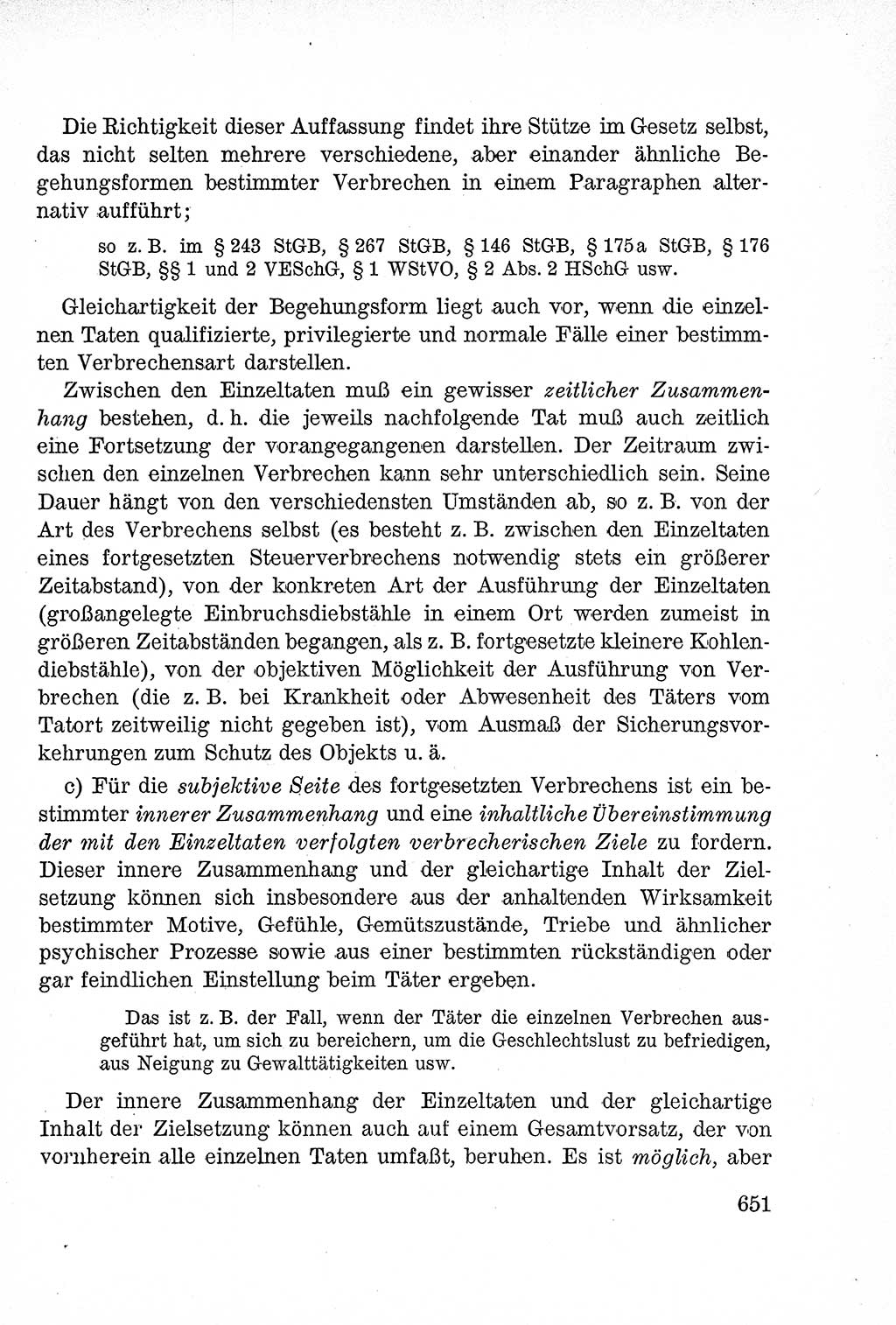 Lehrbuch des Strafrechts der Deutschen Demokratischen Republik (DDR), Allgemeiner Teil 1957, Seite 651 (Lb. Strafr. DDR AT 1957, S. 651)