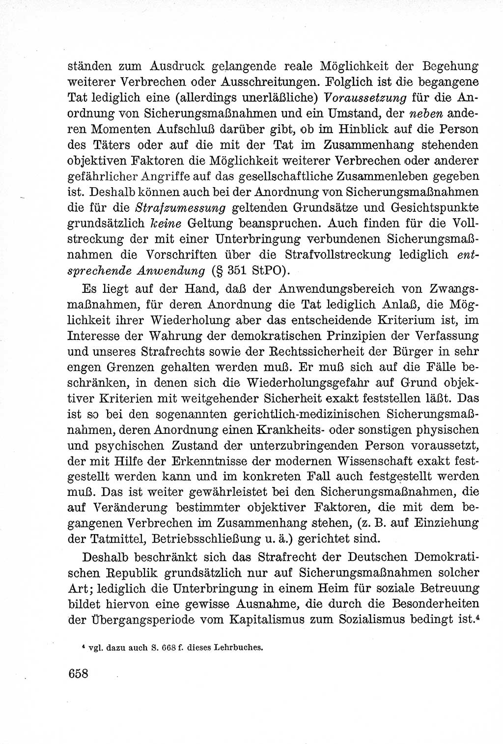 Lehrbuch des Strafrechts der Deutschen Demokratischen Republik (DDR), Allgemeiner Teil 1957, Seite 658 (Lb. Strafr. DDR AT 1957, S. 658)