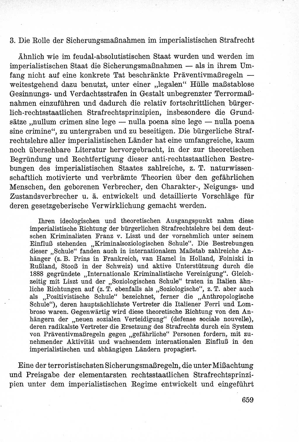 Lehrbuch des Strafrechts der Deutschen Demokratischen Republik (DDR), Allgemeiner Teil 1957, Seite 659 (Lb. Strafr. DDR AT 1957, S. 659)