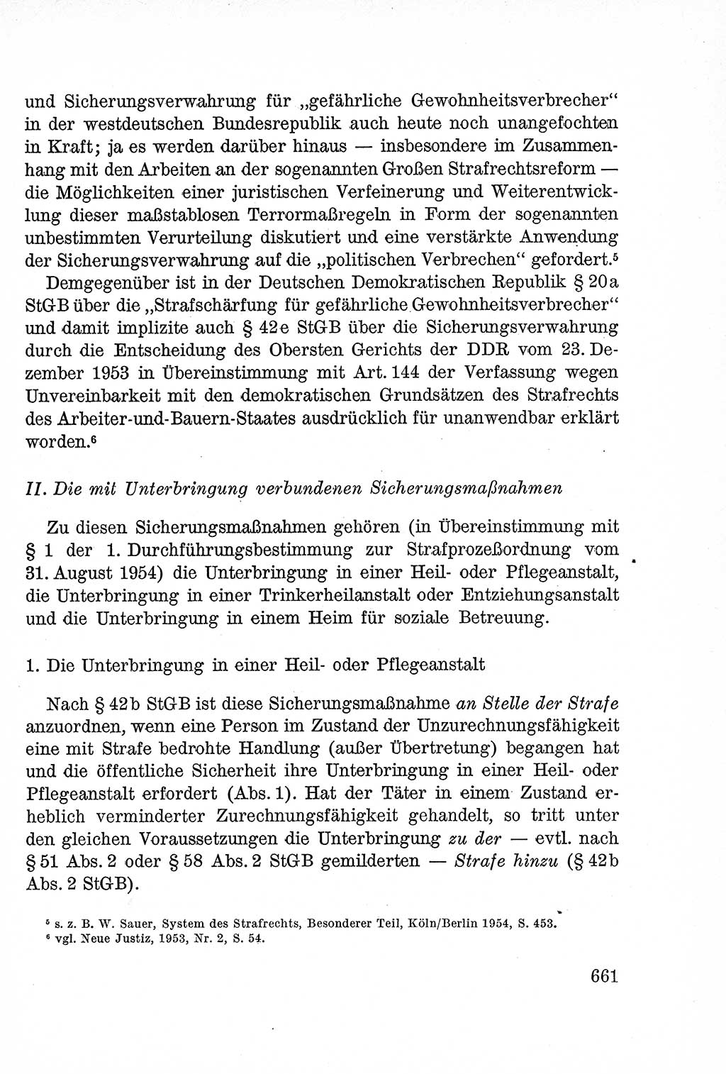 Lehrbuch des Strafrechts der Deutschen Demokratischen Republik (DDR), Allgemeiner Teil 1957, Seite 661 (Lb. Strafr. DDR AT 1957, S. 661)