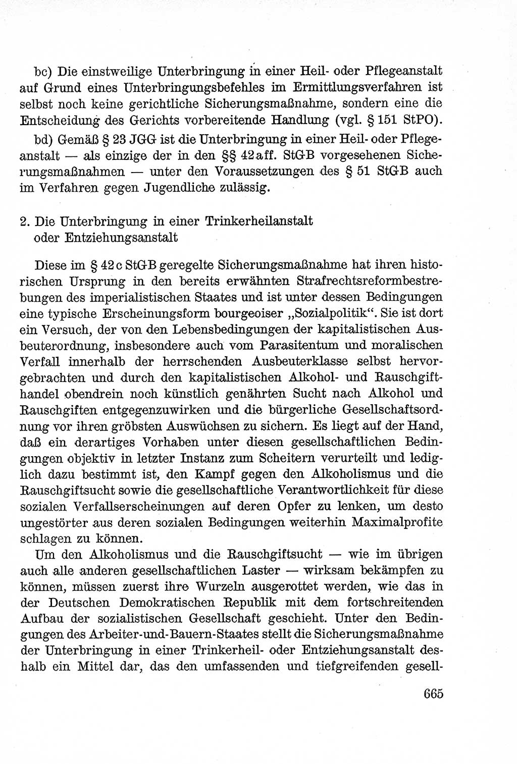 Lehrbuch des Strafrechts der Deutschen Demokratischen Republik (DDR), Allgemeiner Teil 1957, Seite 665 (Lb. Strafr. DDR AT 1957, S. 665)