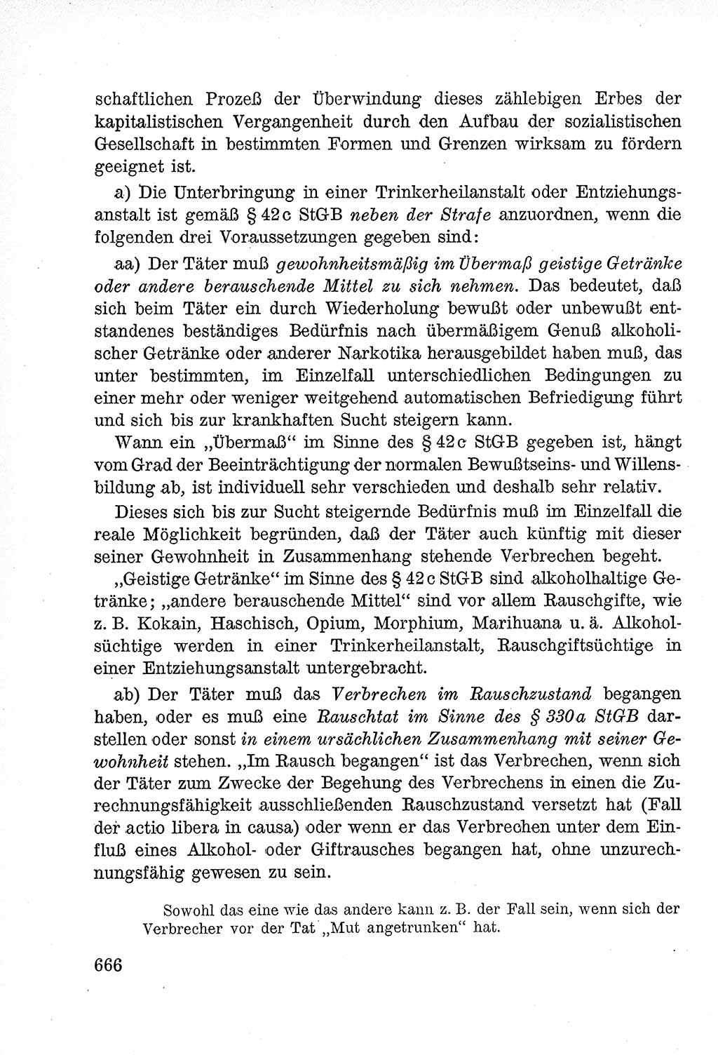 Lehrbuch des Strafrechts der Deutschen Demokratischen Republik (DDR), Allgemeiner Teil 1957, Seite 666 (Lb. Strafr. DDR AT 1957, S. 666)