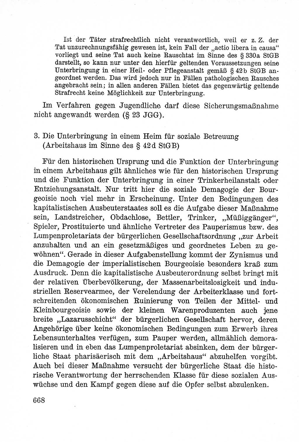 Lehrbuch des Strafrechts der Deutschen Demokratischen Republik (DDR), Allgemeiner Teil 1957, Seite 668 (Lb. Strafr. DDR AT 1957, S. 668)