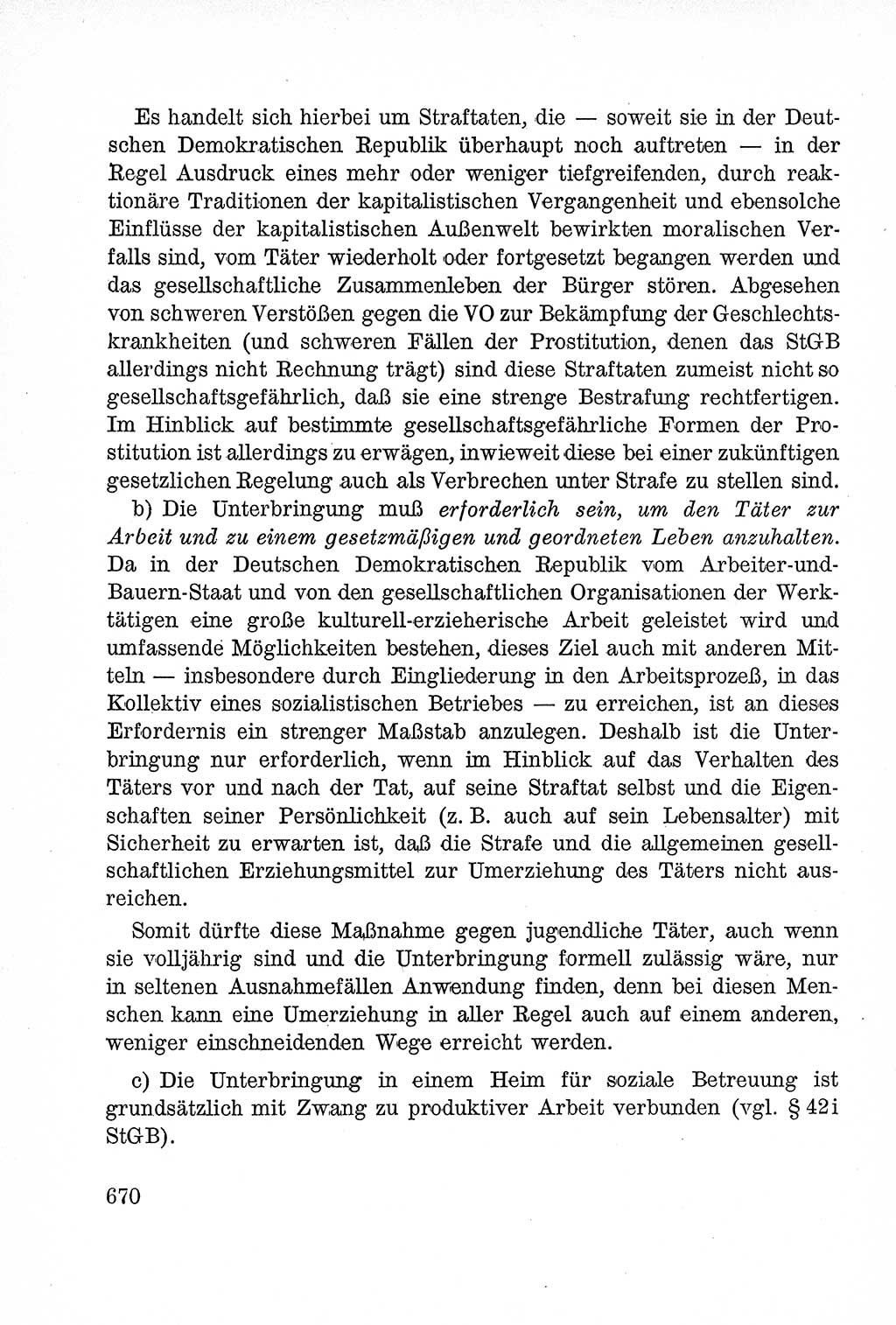 Lehrbuch des Strafrechts der Deutschen Demokratischen Republik (DDR), Allgemeiner Teil 1957, Seite 670 (Lb. Strafr. DDR AT 1957, S. 670)