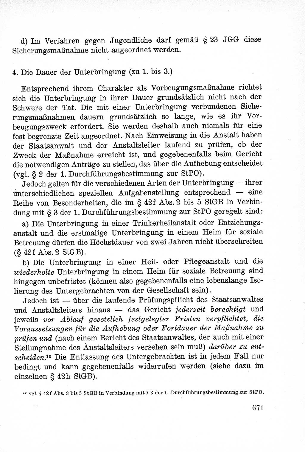 Lehrbuch des Strafrechts der Deutschen Demokratischen Republik (DDR), Allgemeiner Teil 1957, Seite 671 (Lb. Strafr. DDR AT 1957, S. 671)