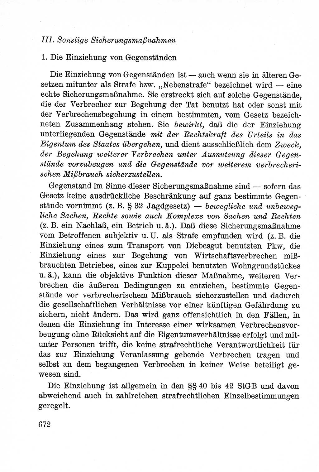 Lehrbuch des Strafrechts der Deutschen Demokratischen Republik (DDR), Allgemeiner Teil 1957, Seite 672 (Lb. Strafr. DDR AT 1957, S. 672)