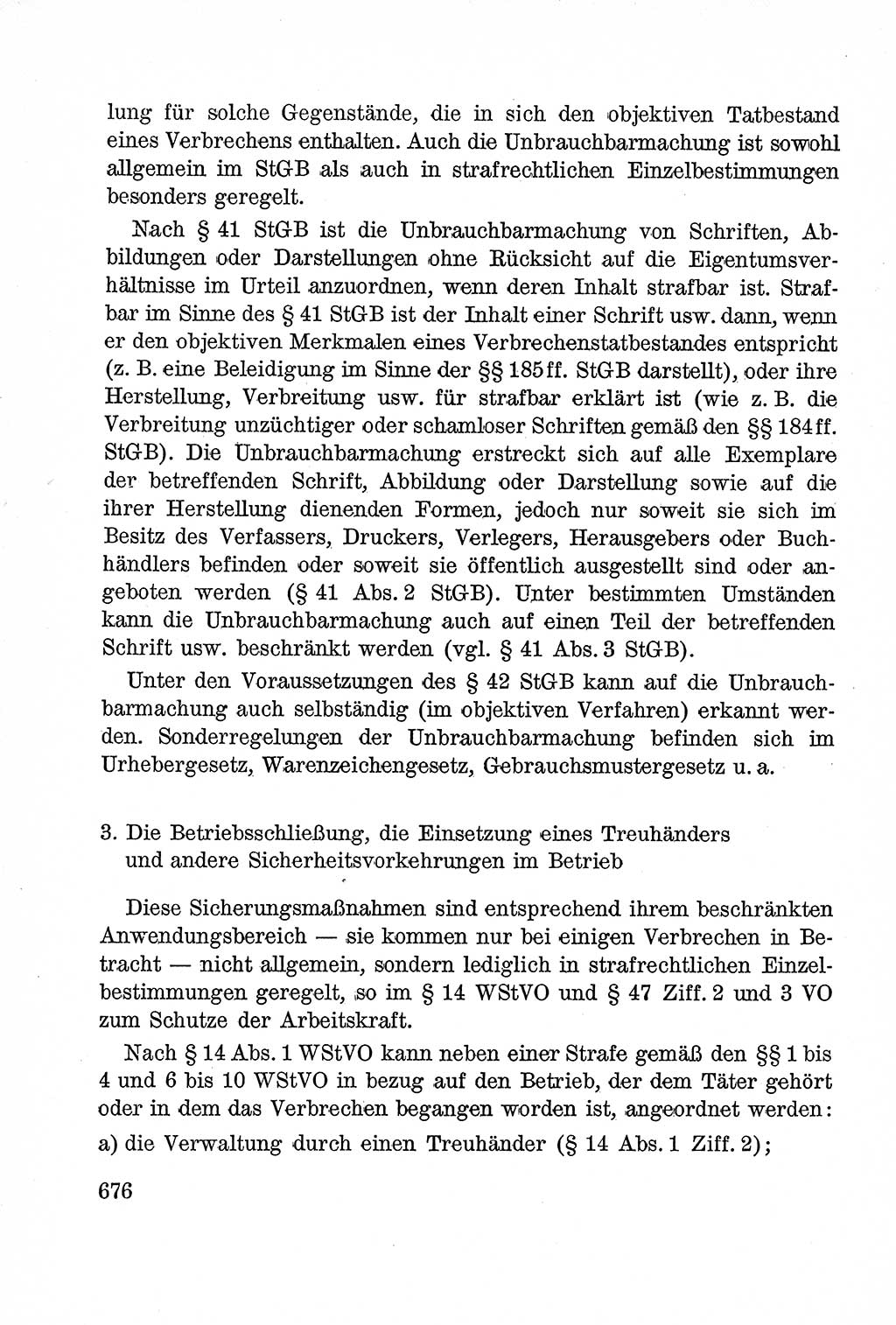 Lehrbuch des Strafrechts der Deutschen Demokratischen Republik (DDR), Allgemeiner Teil 1957, Seite 676 (Lb. Strafr. DDR AT 1957, S. 676)