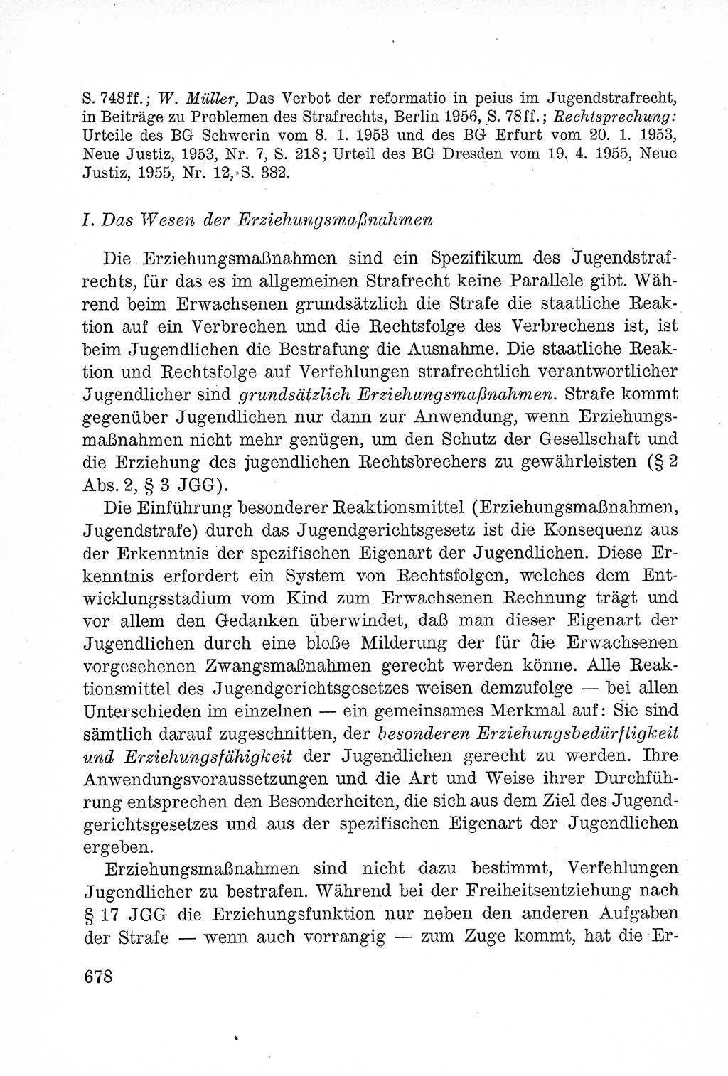 Lehrbuch des Strafrechts der Deutschen Demokratischen Republik (DDR), Allgemeiner Teil 1957, Seite 678 (Lb. Strafr. DDR AT 1957, S. 678)