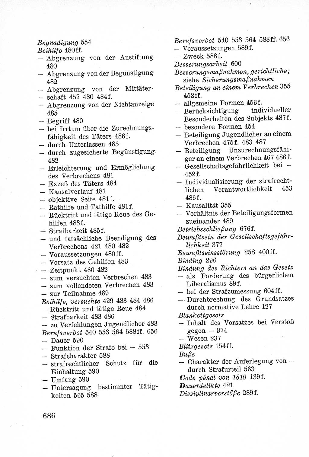 Lehrbuch des Strafrechts der Deutschen Demokratischen Republik (DDR), Allgemeiner Teil 1957, Seite 686 (Lb. Strafr. DDR AT 1957, S. 686)