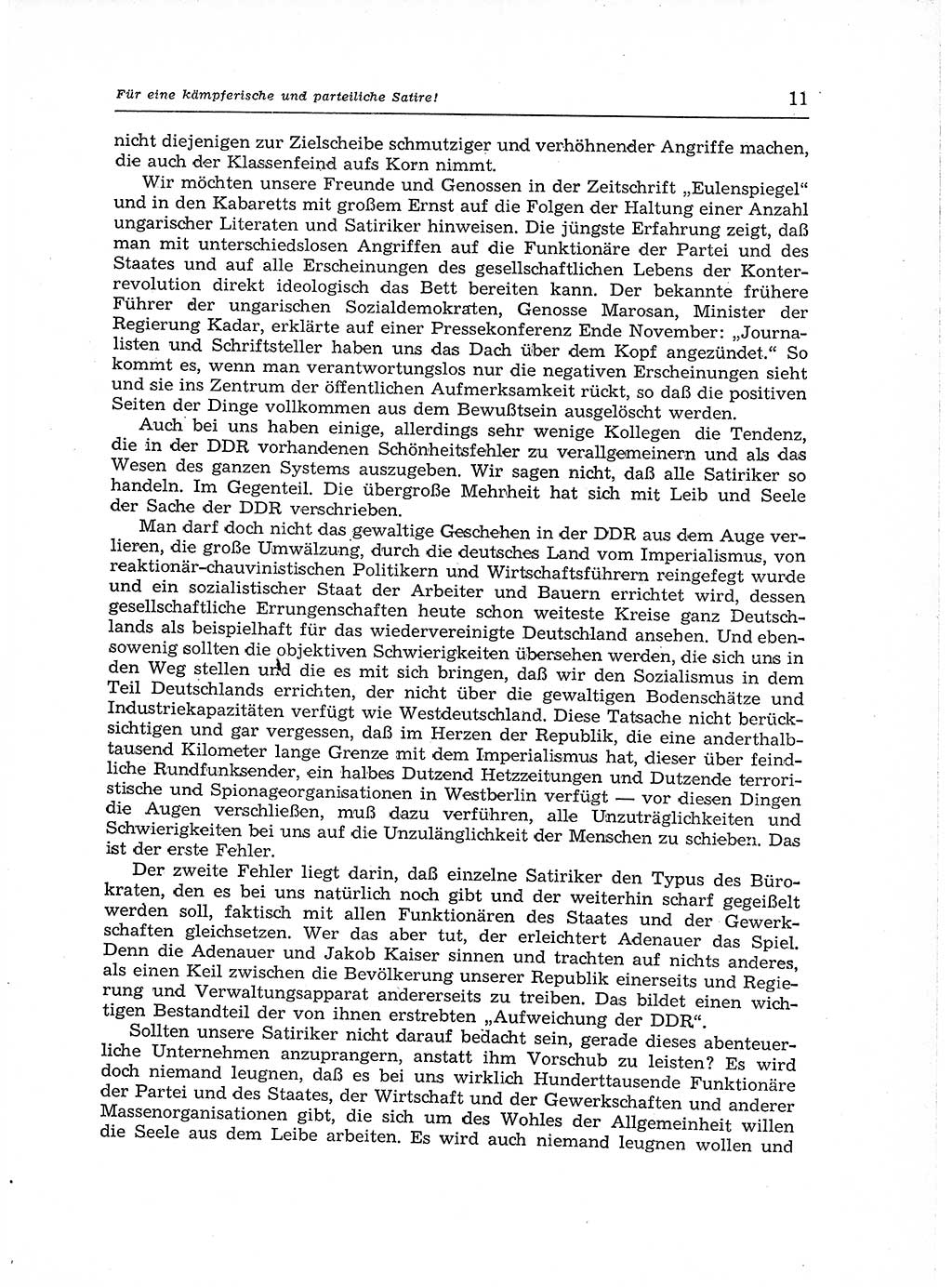 Neuer Weg (NW), Organ des Zentralkomitees (ZK) der SED (Sozialistische Einheitspartei Deutschlands) für Fragen des Parteiaufbaus und des Parteilebens, 12. Jahrgang [Deutsche Demokratische Republik (DDR)] 1957, Seite 11 (NW ZK SED DDR 1957, S. 11)