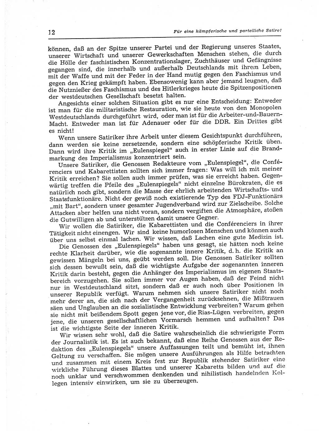 Neuer Weg (NW), Organ des Zentralkomitees (ZK) der SED (Sozialistische Einheitspartei Deutschlands) für Fragen des Parteiaufbaus und des Parteilebens, 12. Jahrgang [Deutsche Demokratische Republik (DDR)] 1957, Seite 12 (NW ZK SED DDR 1957, S. 12)