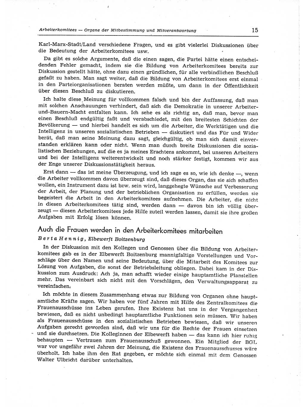 Neuer Weg (NW), Organ des Zentralkomitees (ZK) der SED (Sozialistische Einheitspartei Deutschlands) für Fragen des Parteiaufbaus und des Parteilebens, 12. Jahrgang [Deutsche Demokratische Republik (DDR)] 1957, Seite 15 (NW ZK SED DDR 1957, S. 15)