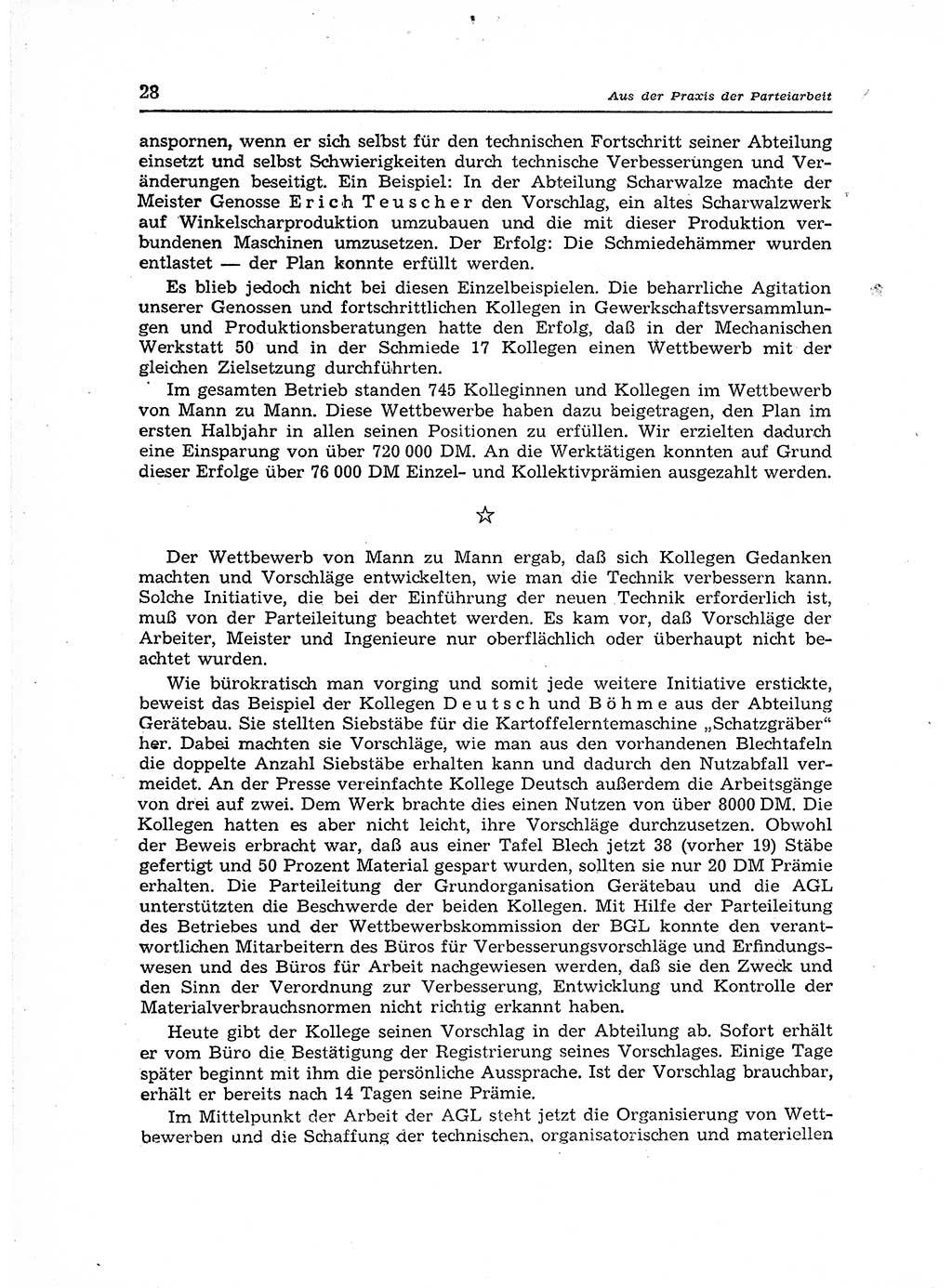 Neuer Weg (NW), Organ des Zentralkomitees (ZK) der SED (Sozialistische Einheitspartei Deutschlands) für Fragen des Parteiaufbaus und des Parteilebens, 12. Jahrgang [Deutsche Demokratische Republik (DDR)] 1957, Seite 28 (NW ZK SED DDR 1957, S. 28)