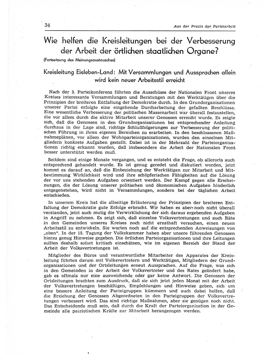 Neuer Weg (NW), Organ des Zentralkomitees (ZK) der SED (Sozialistische Einheitspartei Deutschlands) für Fragen des Parteiaufbaus und des Parteilebens, 12. Jahrgang [Deutsche Demokratische Republik (DDR)] 1957, Seite 34 (NW ZK SED DDR 1957, S. 34)