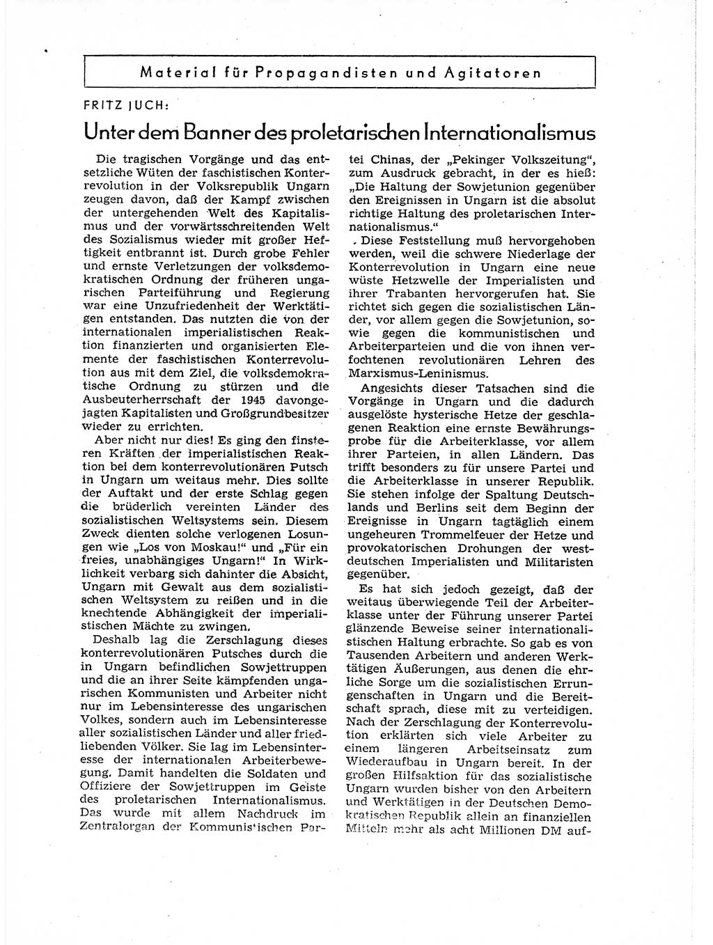 Neuer Weg (NW), Organ des Zentralkomitees (ZK) der SED (Sozialistische Einheitspartei Deutschlands) für Fragen des Parteiaufbaus und des Parteilebens, 12. Jahrgang [Deutsche Demokratische Republik (DDR)] 1957, Seite 47 (NW ZK SED DDR 1957, S. 47)
