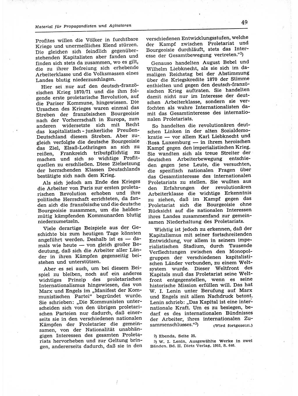 Neuer Weg (NW), Organ des Zentralkomitees (ZK) der SED (Sozialistische Einheitspartei Deutschlands) für Fragen des Parteiaufbaus und des Parteilebens, 12. Jahrgang [Deutsche Demokratische Republik (DDR)] 1957, Seite 49 (NW ZK SED DDR 1957, S. 49)