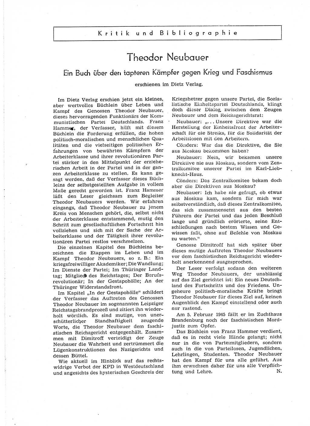 Neuer Weg (NW), Organ des Zentralkomitees (ZK) der SED (Sozialistische Einheitspartei Deutschlands) für Fragen des Parteiaufbaus und des Parteilebens, 12. Jahrgang [Deutsche Demokratische Republik (DDR)] 1957, Seite 62 (NW ZK SED DDR 1957, S. 62)