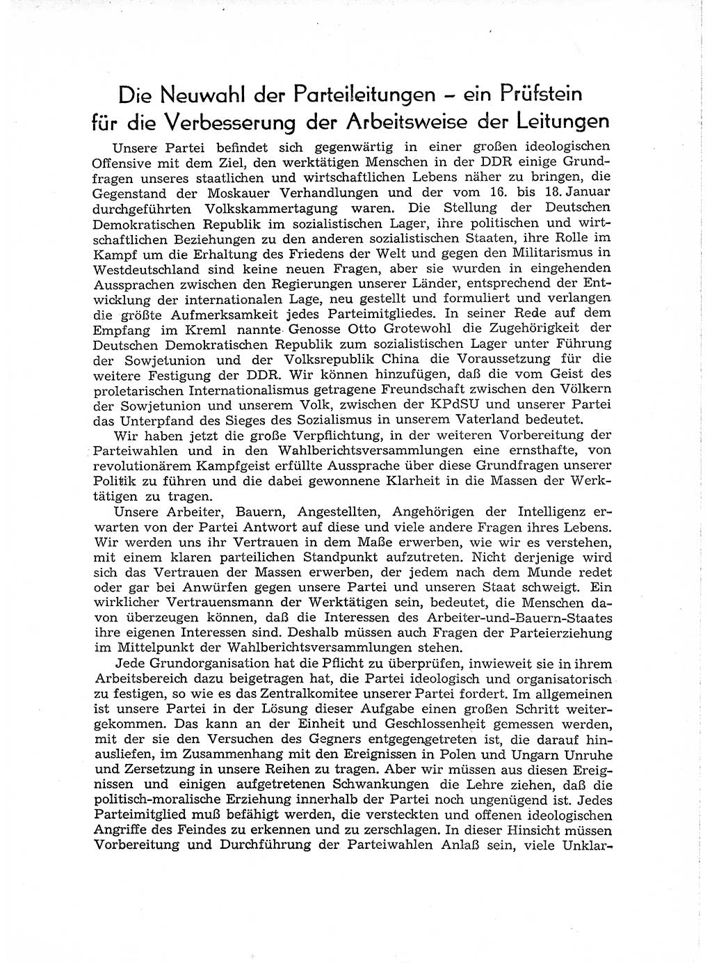 Neuer Weg (NW), Organ des Zentralkomitees (ZK) der SED (Sozialistische Einheitspartei Deutschlands) für Fragen des Parteiaufbaus und des Parteilebens, 12. Jahrgang [Deutsche Demokratische Republik (DDR)] 1957, Seite 71 (NW ZK SED DDR 1957, S. 71)