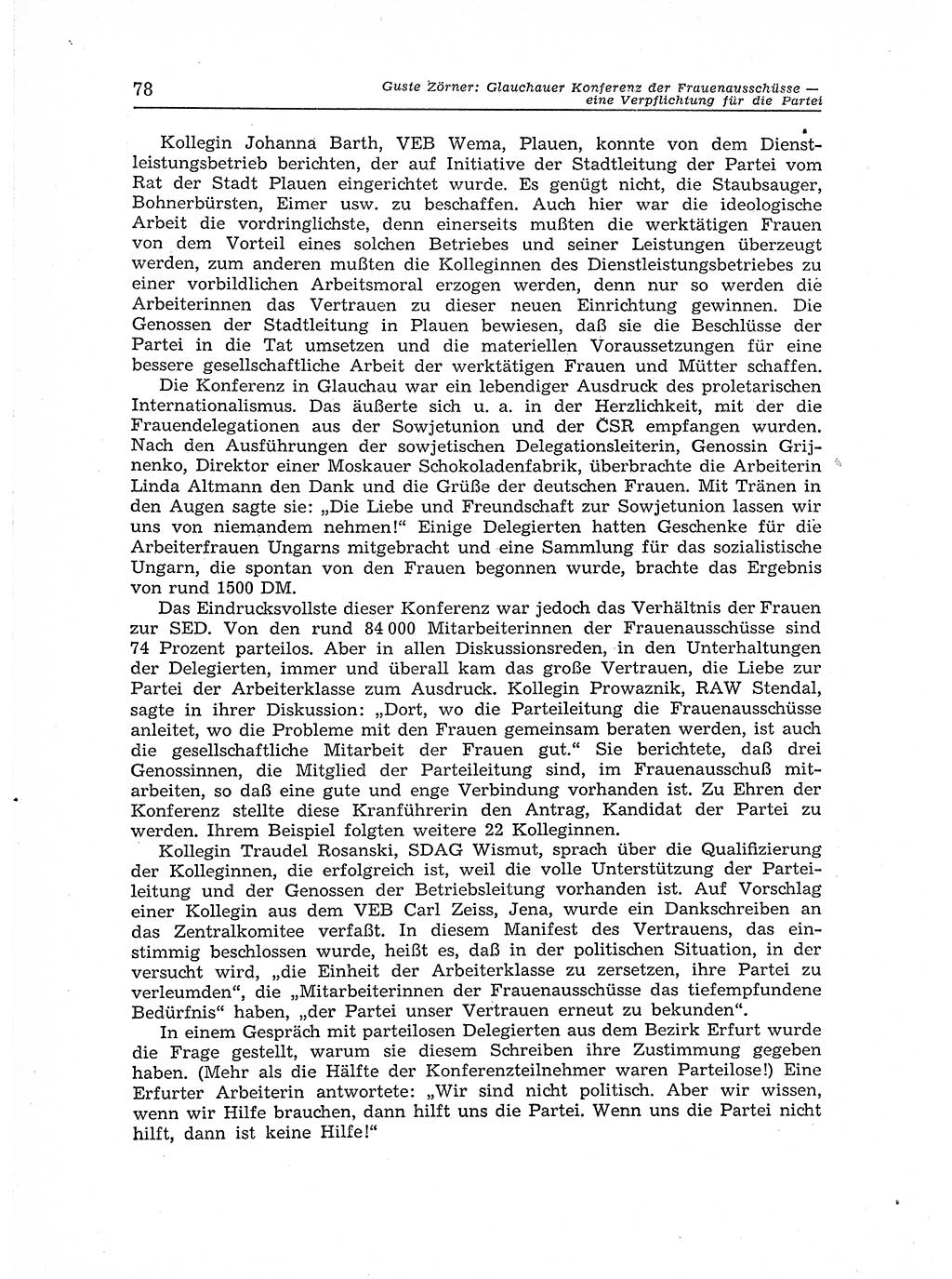 Neuer Weg (NW), Organ des Zentralkomitees (ZK) der SED (Sozialistische Einheitspartei Deutschlands) für Fragen des Parteiaufbaus und des Parteilebens, 12. Jahrgang [Deutsche Demokratische Republik (DDR)] 1957, Seite 78 (NW ZK SED DDR 1957, S. 78)