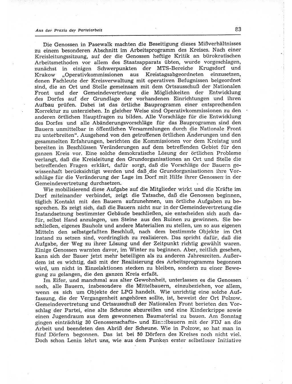 Neuer Weg (NW), Organ des Zentralkomitees (ZK) der SED (Sozialistische Einheitspartei Deutschlands) für Fragen des Parteiaufbaus und des Parteilebens, 12. Jahrgang [Deutsche Demokratische Republik (DDR)] 1957, Seite 83 (NW ZK SED DDR 1957, S. 83)