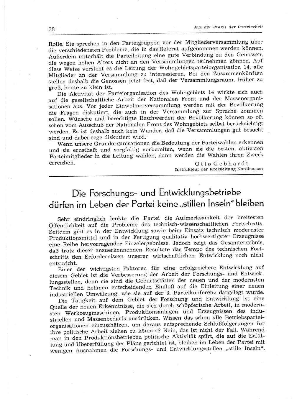 Neuer Weg (NW), Organ des Zentralkomitees (ZK) der SED (Sozialistische Einheitspartei Deutschlands) für Fragen des Parteiaufbaus und des Parteilebens, 12. Jahrgang [Deutsche Demokratische Republik (DDR)] 1957, Seite 88 (NW ZK SED DDR 1957, S. 88)