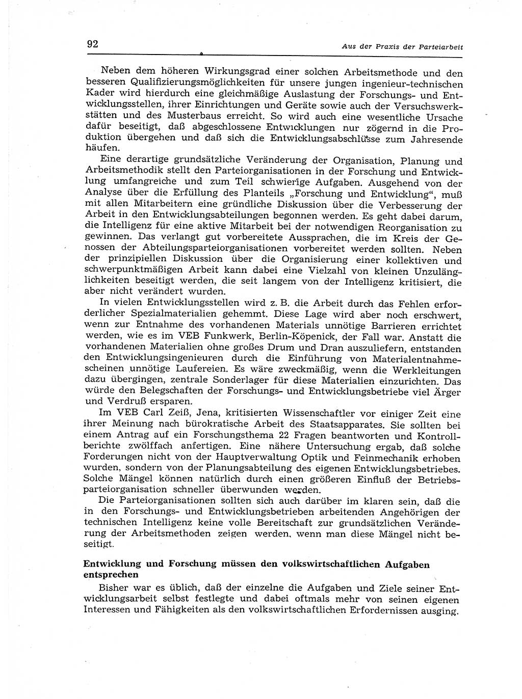 Neuer Weg (NW), Organ des Zentralkomitees (ZK) der SED (Sozialistische Einheitspartei Deutschlands) für Fragen des Parteiaufbaus und des Parteilebens, 12. Jahrgang [Deutsche Demokratische Republik (DDR)] 1957, Seite 92 (NW ZK SED DDR 1957, S. 92)