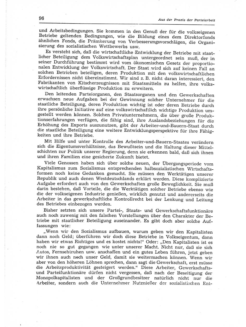 Neuer Weg (NW), Organ des Zentralkomitees (ZK) der SED (Sozialistische Einheitspartei Deutschlands) für Fragen des Parteiaufbaus und des Parteilebens, 12. Jahrgang [Deutsche Demokratische Republik (DDR)] 1957, Seite 96 (NW ZK SED DDR 1957, S. 96)