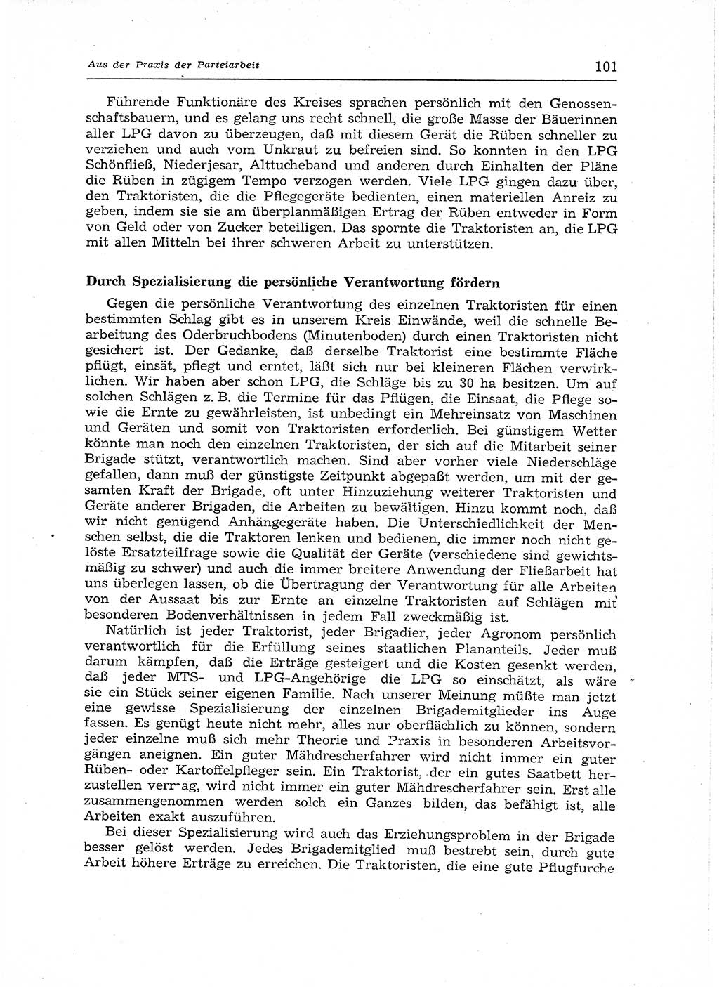 Neuer Weg (NW), Organ des Zentralkomitees (ZK) der SED (Sozialistische Einheitspartei Deutschlands) für Fragen des Parteiaufbaus und des Parteilebens, 12. Jahrgang [Deutsche Demokratische Republik (DDR)] 1957, Seite 101 (NW ZK SED DDR 1957, S. 101)