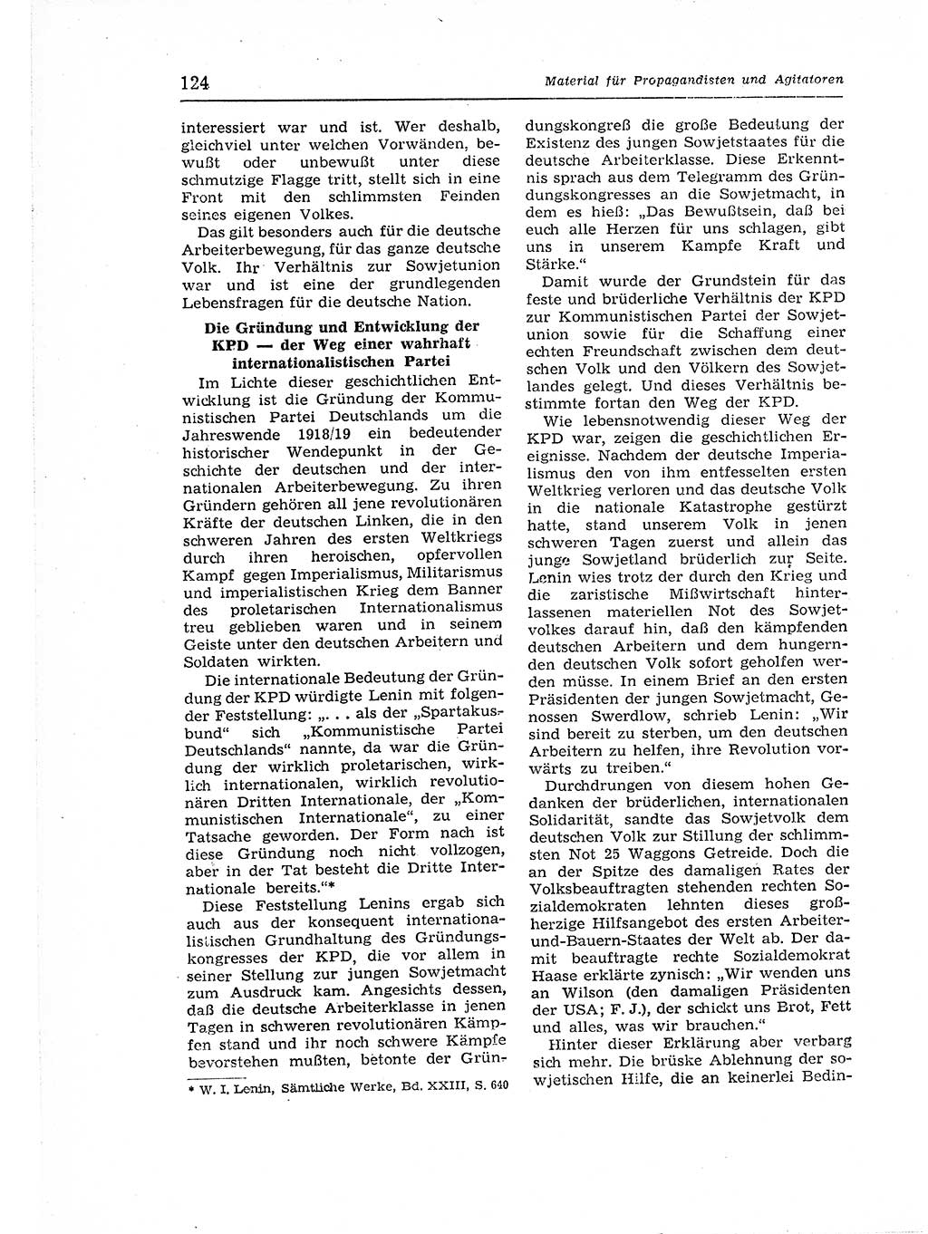 Neuer Weg (NW), Organ des Zentralkomitees (ZK) der SED (Sozialistische Einheitspartei Deutschlands) für Fragen des Parteiaufbaus und des Parteilebens, 12. Jahrgang [Deutsche Demokratische Republik (DDR)] 1957, Seite 124 (NW ZK SED DDR 1957, S. 124)