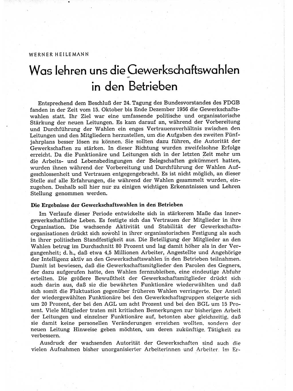 Neuer Weg (NW), Organ des Zentralkomitees (ZK) der SED (Sozialistische Einheitspartei Deutschlands) für Fragen des Parteiaufbaus und des Parteilebens, 12. Jahrgang [Deutsche Demokratische Republik (DDR)] 1957, Seite 137 (NW ZK SED DDR 1957, S. 137)