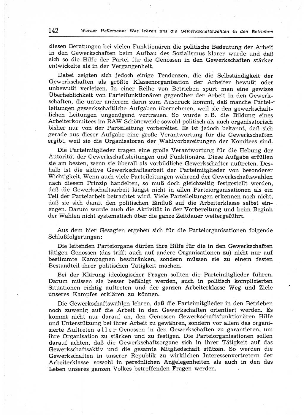 Neuer Weg (NW), Organ des Zentralkomitees (ZK) der SED (Sozialistische Einheitspartei Deutschlands) für Fragen des Parteiaufbaus und des Parteilebens, 12. Jahrgang [Deutsche Demokratische Republik (DDR)] 1957, Seite 142 (NW ZK SED DDR 1957, S. 142)