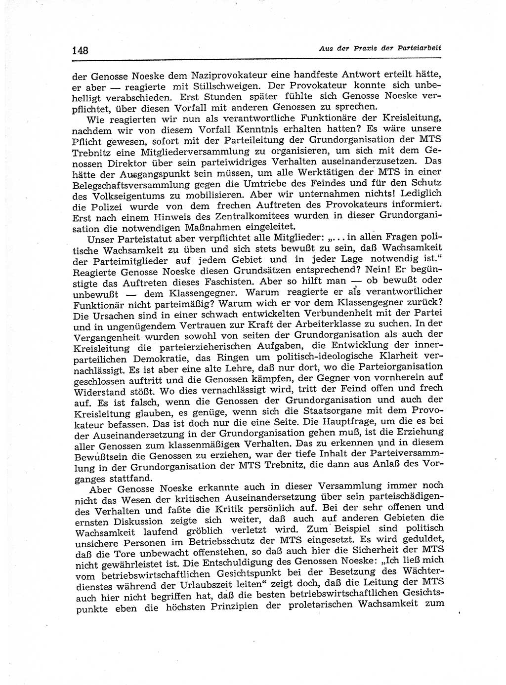 Neuer Weg (NW), Organ des Zentralkomitees (ZK) der SED (Sozialistische Einheitspartei Deutschlands) für Fragen des Parteiaufbaus und des Parteilebens, 12. Jahrgang [Deutsche Demokratische Republik (DDR)] 1957, Seite 148 (NW ZK SED DDR 1957, S. 148)