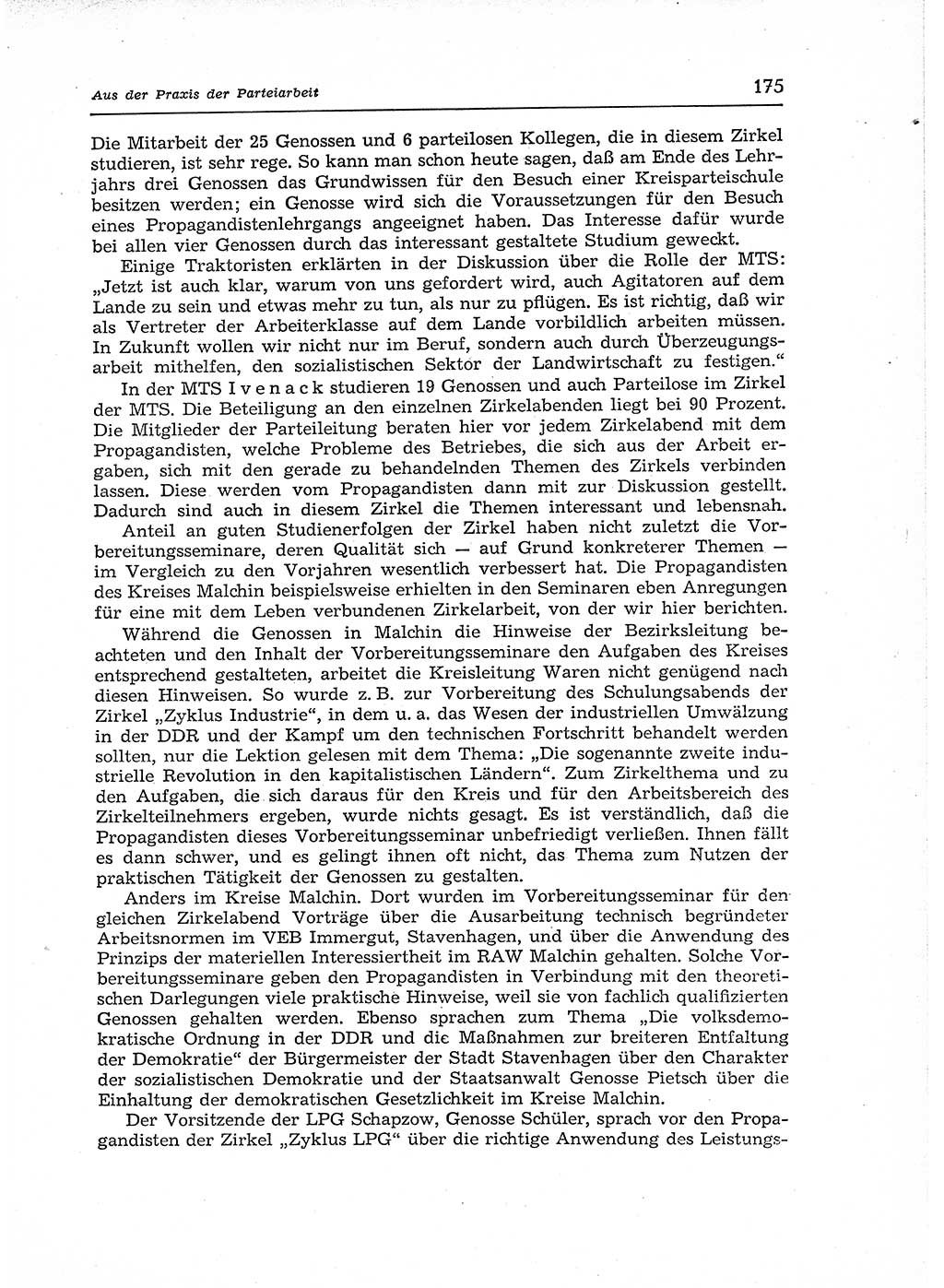 Neuer Weg (NW), Organ des Zentralkomitees (ZK) der SED (Sozialistische Einheitspartei Deutschlands) für Fragen des Parteiaufbaus und des Parteilebens, 12. Jahrgang [Deutsche Demokratische Republik (DDR)] 1957, Seite 175 (NW ZK SED DDR 1957, S. 175)