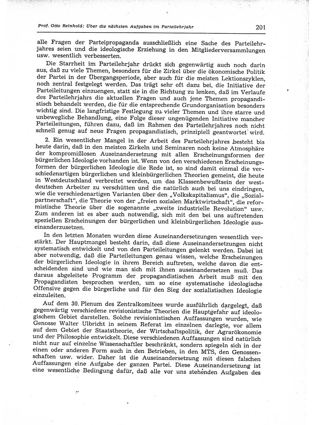 Neuer Weg (NW), Organ des Zentralkomitees (ZK) der SED (Sozialistische Einheitspartei Deutschlands) für Fragen des Parteiaufbaus und des Parteilebens, 12. Jahrgang [Deutsche Demokratische Republik (DDR)] 1957, Seite 201 (NW ZK SED DDR 1957, S. 201)