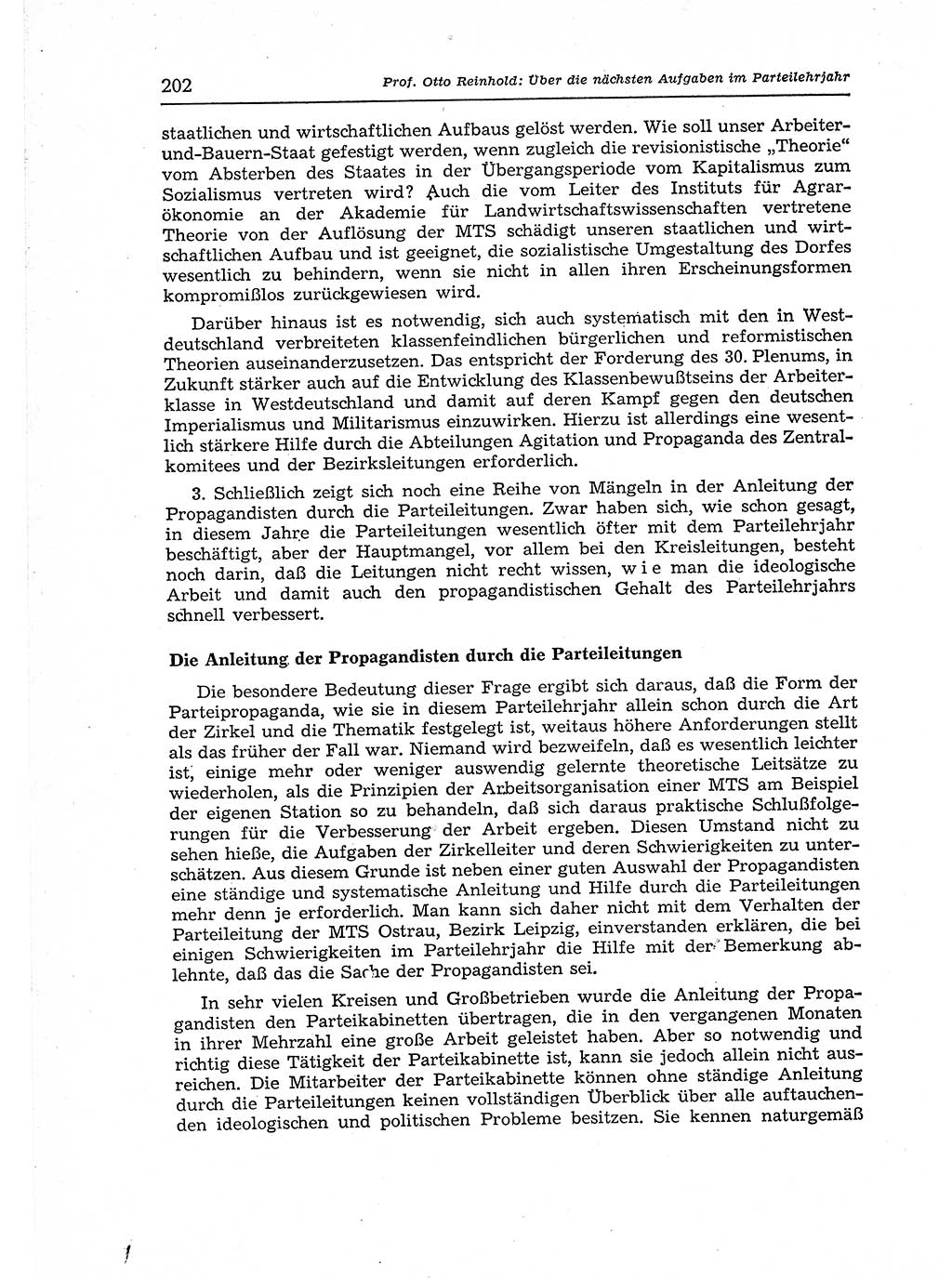 Neuer Weg (NW), Organ des Zentralkomitees (ZK) der SED (Sozialistische Einheitspartei Deutschlands) für Fragen des Parteiaufbaus und des Parteilebens, 12. Jahrgang [Deutsche Demokratische Republik (DDR)] 1957, Seite 202 (NW ZK SED DDR 1957, S. 202)