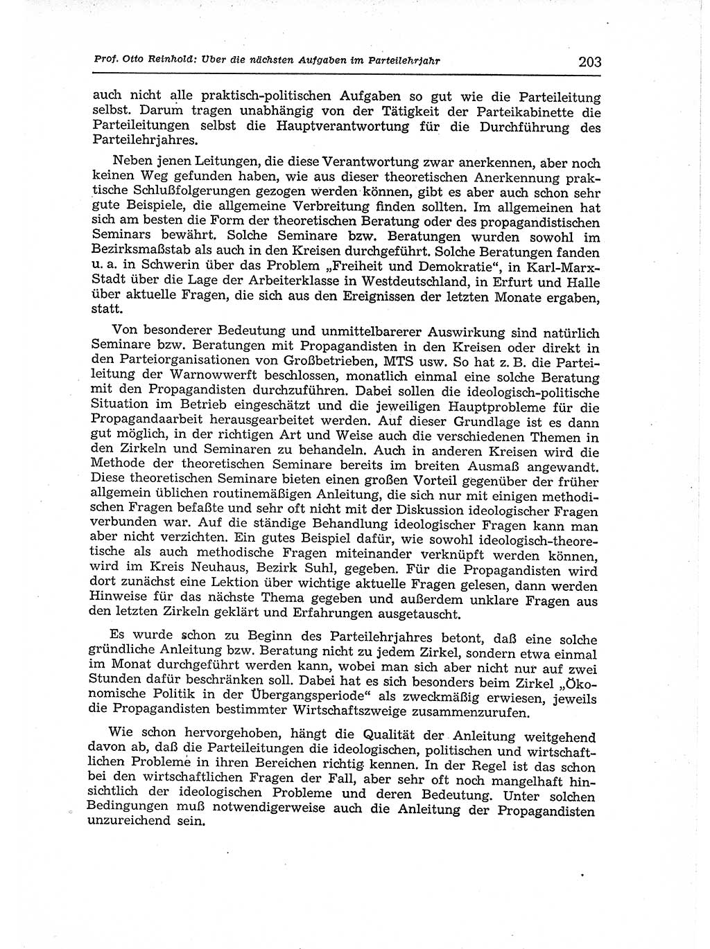 Neuer Weg (NW), Organ des Zentralkomitees (ZK) der SED (Sozialistische Einheitspartei Deutschlands) für Fragen des Parteiaufbaus und des Parteilebens, 12. Jahrgang [Deutsche Demokratische Republik (DDR)] 1957, Seite 203 (NW ZK SED DDR 1957, S. 203)