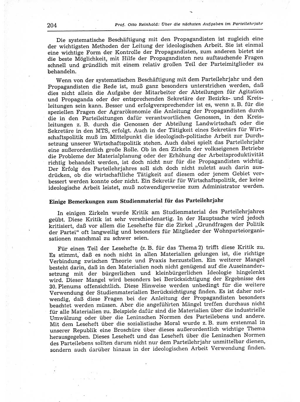 Neuer Weg (NW), Organ des Zentralkomitees (ZK) der SED (Sozialistische Einheitspartei Deutschlands) für Fragen des Parteiaufbaus und des Parteilebens, 12. Jahrgang [Deutsche Demokratische Republik (DDR)] 1957, Seite 204 (NW ZK SED DDR 1957, S. 204)