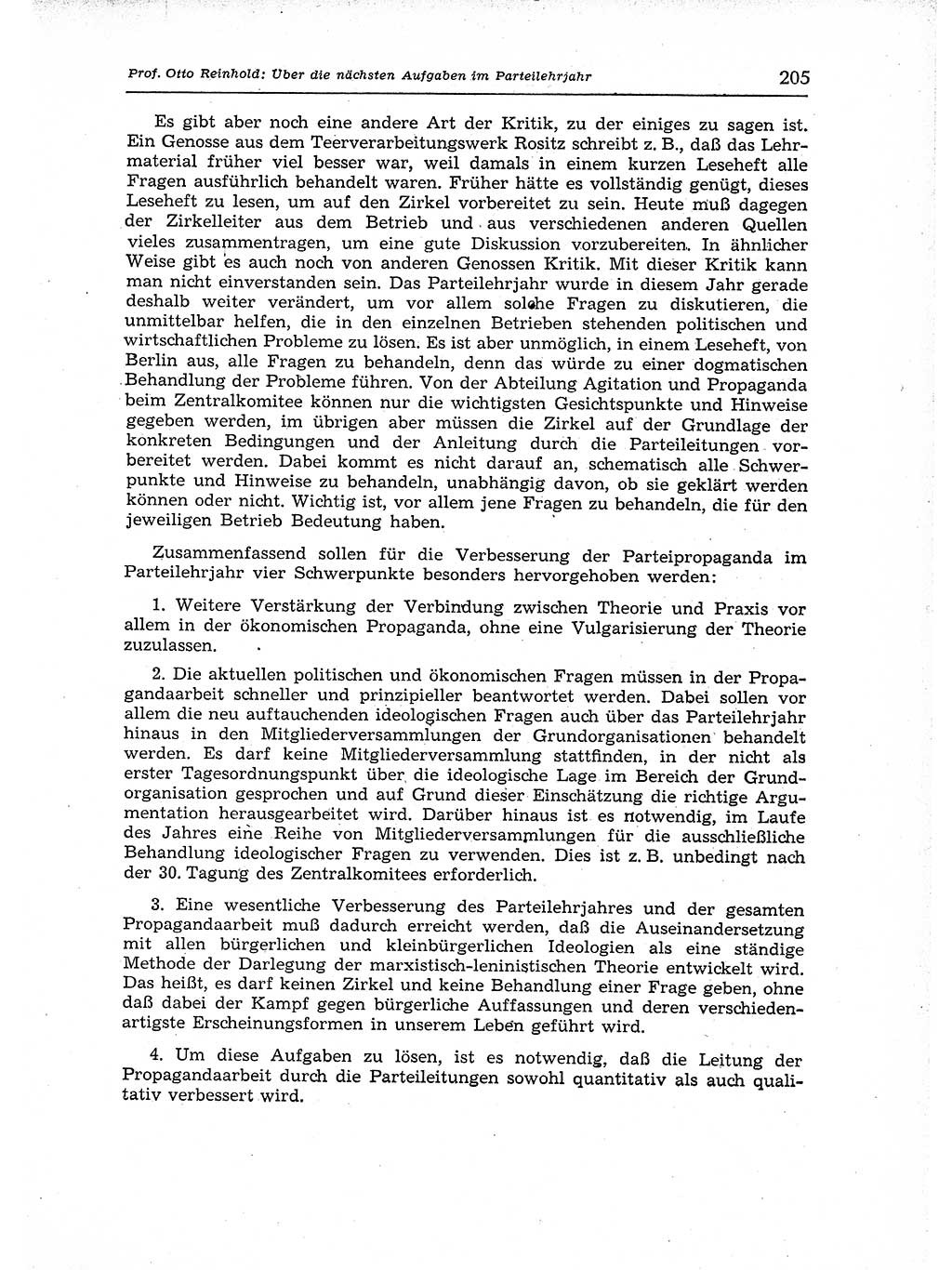 Neuer Weg (NW), Organ des Zentralkomitees (ZK) der SED (Sozialistische Einheitspartei Deutschlands) für Fragen des Parteiaufbaus und des Parteilebens, 12. Jahrgang [Deutsche Demokratische Republik (DDR)] 1957, Seite 205 (NW ZK SED DDR 1957, S. 205)