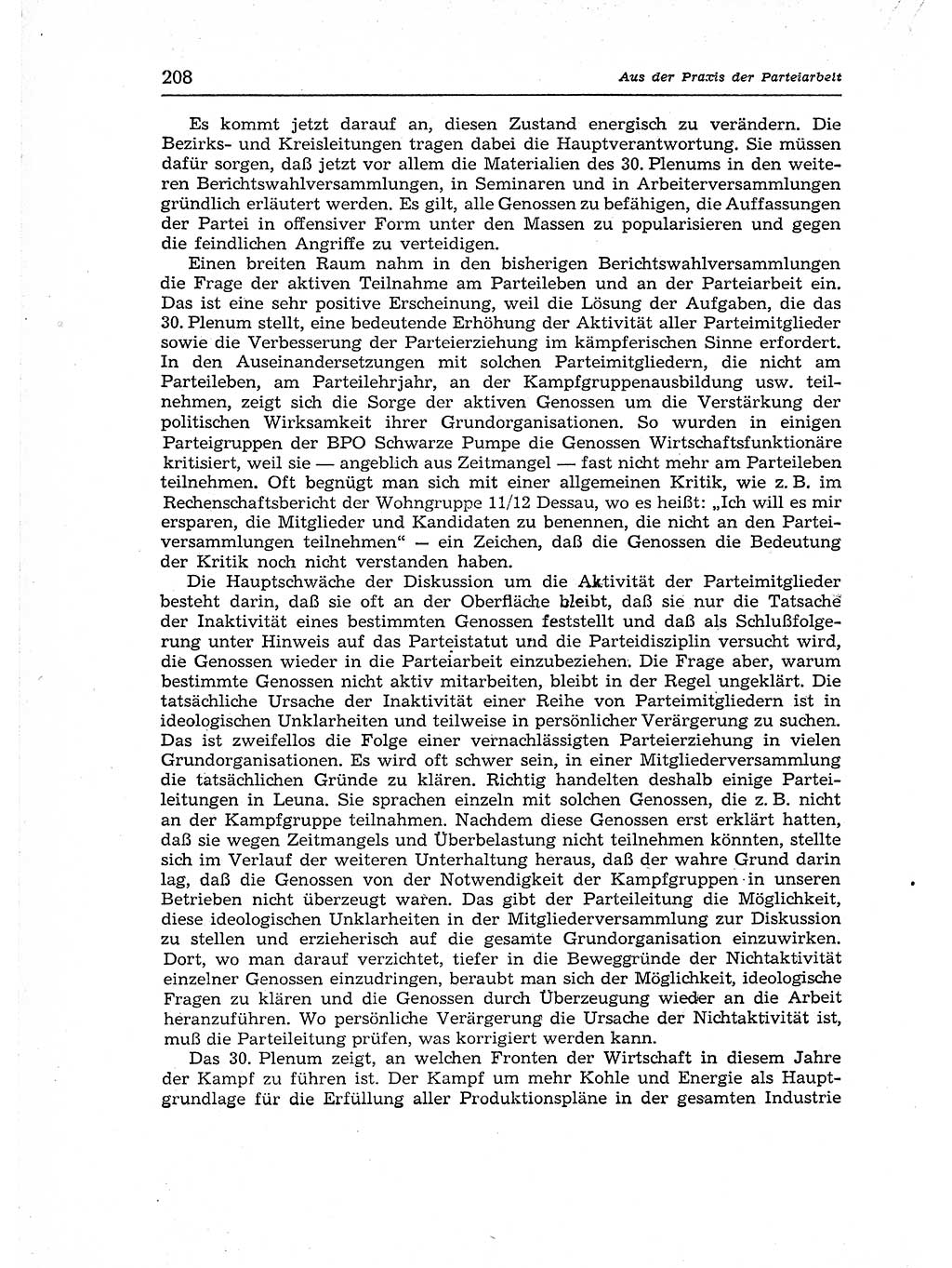 Neuer Weg (NW), Organ des Zentralkomitees (ZK) der SED (Sozialistische Einheitspartei Deutschlands) für Fragen des Parteiaufbaus und des Parteilebens, 12. Jahrgang [Deutsche Demokratische Republik (DDR)] 1957, Seite 208 (NW ZK SED DDR 1957, S. 208)