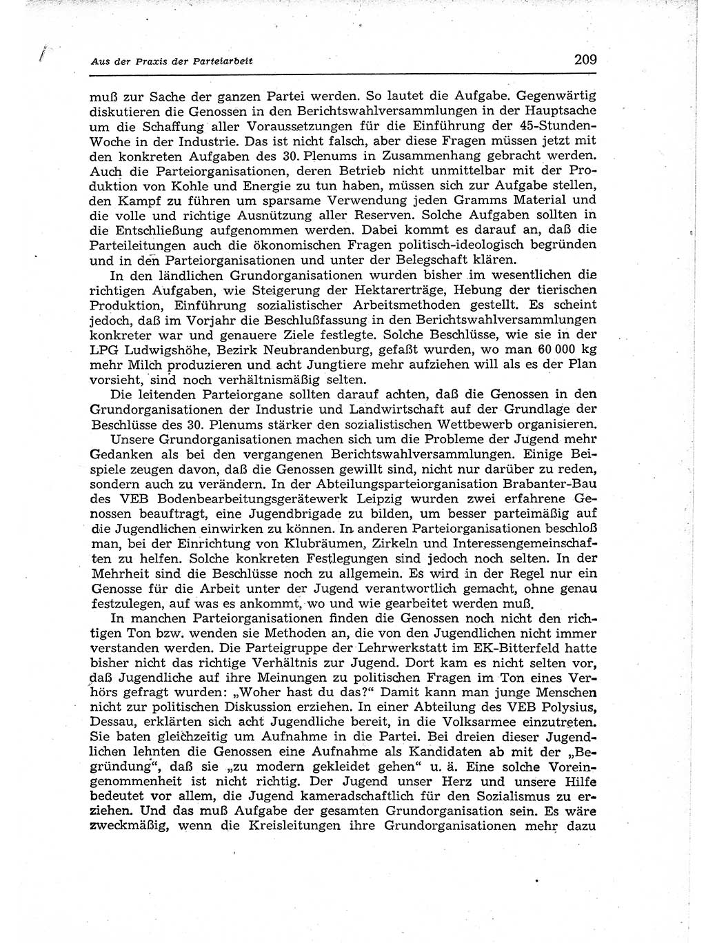 Neuer Weg (NW), Organ des Zentralkomitees (ZK) der SED (Sozialistische Einheitspartei Deutschlands) für Fragen des Parteiaufbaus und des Parteilebens, 12. Jahrgang [Deutsche Demokratische Republik (DDR)] 1957, Seite 209 (NW ZK SED DDR 1957, S. 209)