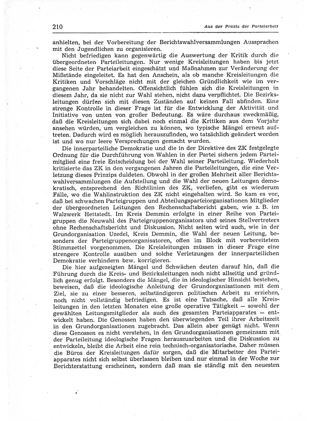 Neuer Weg (NW), Organ des Zentralkomitees (ZK) der SED (Sozialistische Einheitspartei Deutschlands) für Fragen des Parteiaufbaus und des Parteilebens, 12. Jahrgang [Deutsche Demokratische Republik (DDR)] 1957, Seite 210 (NW ZK SED DDR 1957, S. 210)