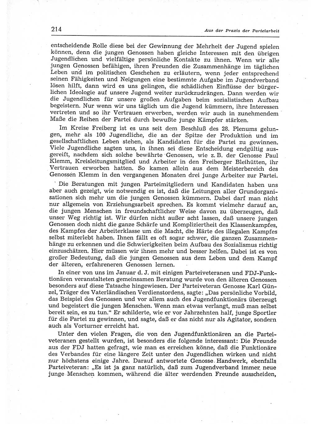Neuer Weg (NW), Organ des Zentralkomitees (ZK) der SED (Sozialistische Einheitspartei Deutschlands) für Fragen des Parteiaufbaus und des Parteilebens, 12. Jahrgang [Deutsche Demokratische Republik (DDR)] 1957, Seite 214 (NW ZK SED DDR 1957, S. 214)